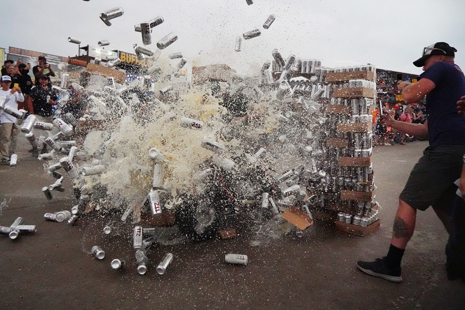 Sturgis Rally Beer Wall Smash at the Buffalo Chip Official Sturgis Rally Kickoff Party